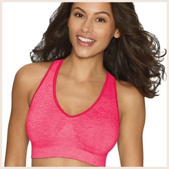 Hanes Other - ❤️NWT Hanes Seamless Pullover Hot Pink Sports Bras